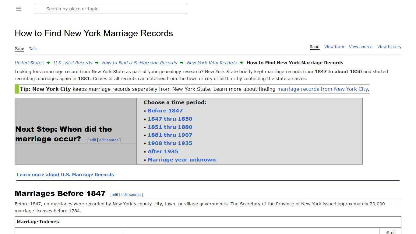 How to Find New York Marriage Records • FamilySearch